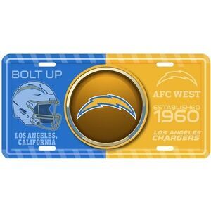 Los Angeles Chargers NFL Bullseye License Plate